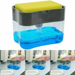 Jars Portable Soap Pump Dispenser&Sponge Holder for Kitchen Dish Soap and Sponge