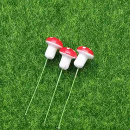 Garden Decorations 20 Pcs Model Mini Accessories For Dolls Red Glass Ornaments Mushroom Craft Miniatures