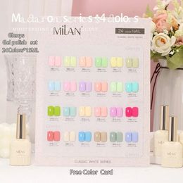 Glenys 24 Colour varnish gel nail polish small set for opening nail salon nail wholesale immersion UV LED gel set 240105