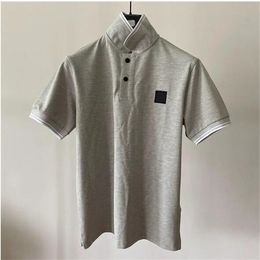 Summer leisure time comfortable Mens Polos Simple embroidery Solid polo shirt Fashion brand couple short sleeve Stones