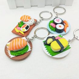 Keychains Japanese Cuisine Sushi Novelty Food Shaped Keyrings Creative Gifts Keychain