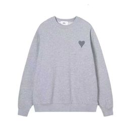 Ami Brand High-quality Women Designer Amis Mens Fashion Pullover Loose Sleeve Spring Embroid Heart Clothes Loves Tops Off Hoodie 8600 2LSG