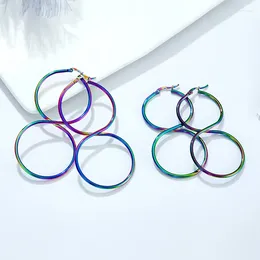 Hoop Earrings Trend Retro Women Endless Love No. 8 Shaped Stainless Steel Anniversary Gifts For Girl Classic EarJewelry