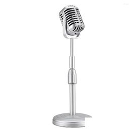 Microphones Classic Retro Dynamic Vocal Microphone Vintage Mic Stand For Live Performance Karaoke Studio Record Sier Drop Delivery E Dhhuo