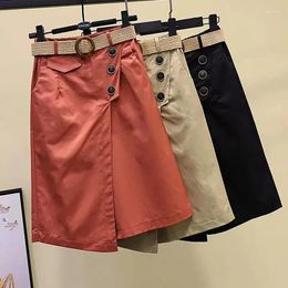 Women's Pants High Waist All-match Cotton Skirt 2024 Summer Fashion Elastic Wide-leg Female Casual
