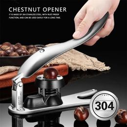 2 In 1 Stainless Chestnut Machine Chestnut Sheath Walnut Pliers Cutter Chestnut Opener Nutcracker Nut Kitchen Accessories 240105