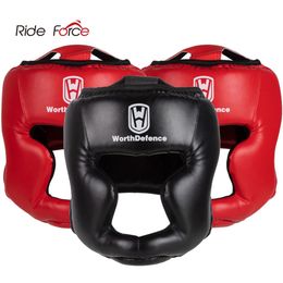 Kick Boxing Helmet for Men Women PU Karate Muay Thai Guantes De Boxeo Free Fight MMA Sanda Training Adults Kids Equipment 240104