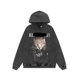 Representhoodie Designer Original Quality Mens Sweatshirts Report Cheetah Letter Print Black Pullover Hoodie For Men And Women