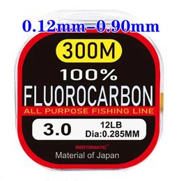 100% Fluorocarbon Leader Fishing Line Transparent Carbon Fibre Big Size Line Material From Japan Carp Fishing Goods Supplies 240104