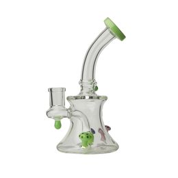 NMH-15 Style Mini Hookahs Glass Bong Recycler Smoking Water Pipe Dab Rig 17cm Height with 14mm Joint