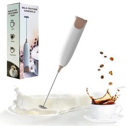 Electric Milk Frother Kitchen Drink Foamer Whisk Mixer Stirrer Coffee Cappuccino Creamer Whisk Frothy Manual Blend Whisker Egg 240105