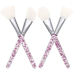 Makeup Brushes 4pcs Face Mask Silicone Head Facial Applicator Beauty Brush Tools