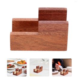 Dinnerware Sets Corn Sushi Counter Stand Rack Reusable Serving Trays Wooden Plate Display Taco Holder Dish