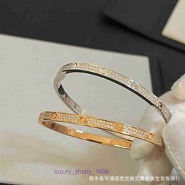 Top Quality Luxurys Designers bracelet Car tiress Women Charm Gold Narrow Edition All Sky Star Bracelet Precision Two Row Drill Screwdri With Original Box 1L68
