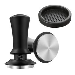 515353353558585 mm Coffee Tamper Adjustable Depth with Scale Espresso Springs Calibrated 240104