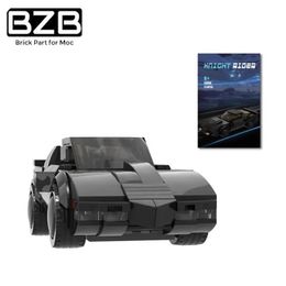 Blocks BZB MOC Mechanical Classic Car Knight Rider KITT 3000 Model Bricks Hightech Rocket Racing Vehicle League Toys Children's Gifts H0