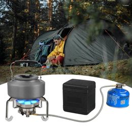 Cookware Sets Outdoor Split Gas Fiery Four Burner StoveDry Stainless SteelWindproofFoldableSpace SavingCamping PicnicHome UseSend Storage