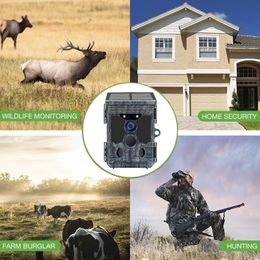 Wifi Solar Trail Camera 850nm MP 4K Video Po Taking Night Vision Cameras Monitoring Adjustable Bluetooth Machine Waterproof 240104