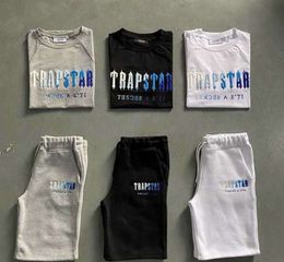 Trapstar mens shorts and t shirt set Tracksuits designer couples Towel Embroidery letter men's Womens Crew Neck Trap Star Sweatshirt Suits High Quality 9911ess