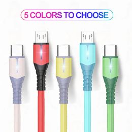 LED 3A Fast Charging USB Micro Cable Data Cable for Samsung Xiaomi Huawei HTC OPPO VIVO V8 Mobile Phone Charger USB Cable 1m/1.5m/2m