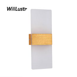 Creative Brushed Aluminum Wall Lamp PS LED Sconce Hotel Cafe Bar Living Room Bedside Gold Silver Black Acrylic Lighting