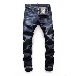 D2 mens designer jeans denim luxury black skinny ripped pants the best version Navy old fashion Italy brand bike Ne jZv UAREDs 2s s9086606