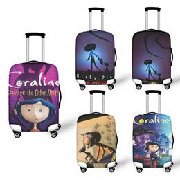 Coraline The Secret Door Suitcase Protective Covers Thick Elastic Luggage Cover Protector For 1832 Baggage Travel Bag Case 240105