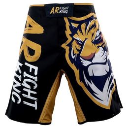 Mr. Tiger Boxing Muay Thai Shorts Sports Fitness Fighting Quick Dry Kicks MMA Sanda Running Men's Jujutsu Judo Print