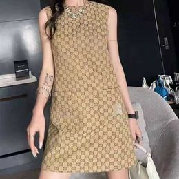 Basic & Casual Dresses Designer G designer French North Autumn Women's New Product Temperament Slim Letter Jacquard I5N7 BJSN