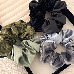 Fabric Large Intestine Hair Tie Elastic Hair Rope Scrunchie Splicing Hair Band Ponytail Holder Fashion Headwear Hair Accessories