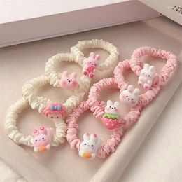 Hair Accessories Cute Pink Small Intestine Circle Korean Fashion Sweet And Fresh Girl Rope Headwear