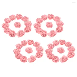 Decorative Flowers 50 Pcs Simulation Rose Head Craft Making Small For Crafts Fake Roses Artificial Bathroom Decorations The Foams