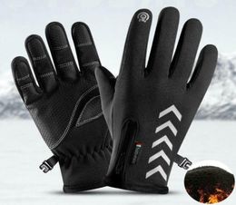 Outdoor Sport Driving Gloves Winter Mens Warm And Windproof Waterproof Gloves NonSlip Touch Screen Ski Riding3624674