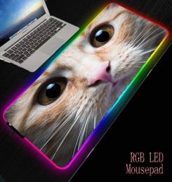 Mouse Pads Wrist Rests MRG White Cat Face Large Mousepad NonSkid Rubber Republic Of Gamers Gaming Pad Laptop Notebook Desk Mat 2708956