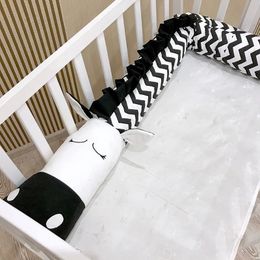 Cute Gender Neutral Baby Crib Cute Baby zebra Pillow Baby Boy Bed Long Pillow Modern Nursery Soft Toy Gifts 240105