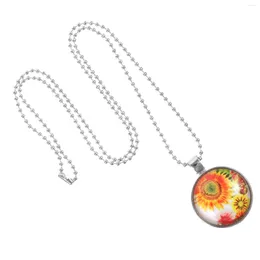 Pendant Necklaces Sunflower Chain Necklace Metal Bohemia Drop