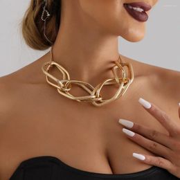 Chains Exaggerated Necklace Fashion Big Thick Trendy Jewellery Accessories Personality Design Clavicular Chain Unisex