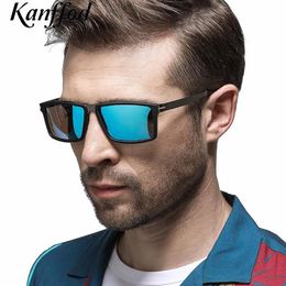 Sunglasses Kanffod 2021 Men's Polarised Classic Square Male Women Driving Fishing Eyewear UV400 Blue Zonnebril330m