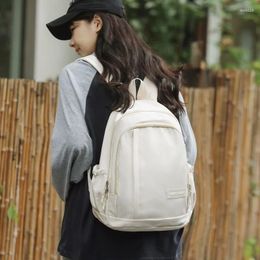 School Bags Fashion Canvas Women Backpack Large Shoulder Bag For Teenager Girls 2024 Beige Female Student Back To Backapcks