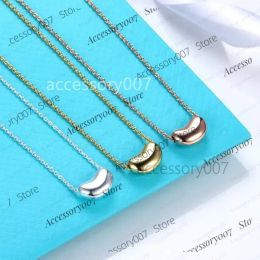 designer Jewellery necklace Luxury Pea Necklace Women Stainless Steel Couple Diamond Pendant Jewellery Christmas Gift Wholesale with Box