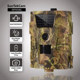 SunTekCam 1080P Hunting Trail Camera 30pcs Infrared LEDs 850nm IP65 Waterproof 120 Degree Angle Wide Long Standby Time 14MP 240104