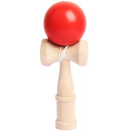 1 Piece Professional Wooden Pure Color Skillful Kendama PU Paint Jumbo Kendama Outdoors Juggle Game Ball Toys for Gifts 240105
