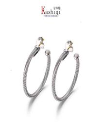Earring Dy Twisted Thread Earrings Women Fashion Versatile White Gold and Sier Plated Needle Twist Popular Accessories Hot Selling9203337