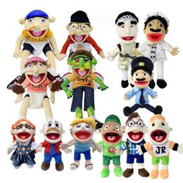 15PCS 60cm Jeffy Dad Hand Puppet Family Soft Plush Toy Talk Show Christmas Duffy Puppet Kids Birthday Christmas Gift 240105