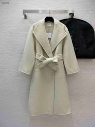 brand coat women designer overcoat long woolen with large lapels and buttons high quality upper garment Jan 05