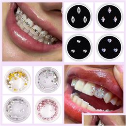 Other Oral Hygiene 3Pcs Box Dental Tooth Gem Crystal Jewellery Acrylic Beauty Diamond Ornaments Deco Material Various Shape For Choose Dhtdu