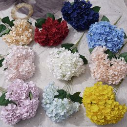 5 head hydrangea wedding home wedding decoration simulation flower bunches hydrangea cross-border foreign trade wholesale hydrangea HYD