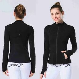 Lululemens Womens Hoodie Lululemens Womens Yoga Sports Jacket Stand-up Collar Meio Zíper Manga Longa Apertado Lululemens Yogas Roupas 5845