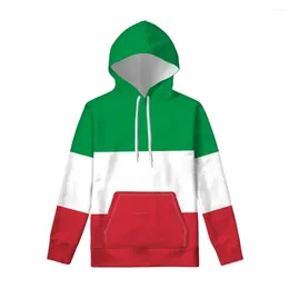 Men's Hoodies ITALY Hoodie Diy Custom Made Name Number Ita Sweatshirt Nation Flag It Italian Country Italia College Print Logo Po Clothes