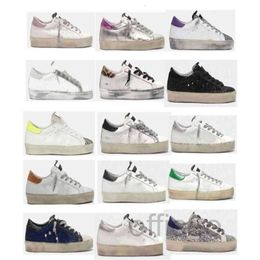 Hi Sneakers Designer Casual Shoes Classic Do Old Dirty Shoe Goose Double Height Bottom Trainers Golden Women Man Qualit